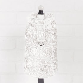 Victorian Dog Coat (Color: White, size: SM)