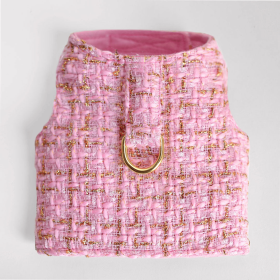 Chantel Tweed Dog Harness (Color: Bubblegum Pink, size: XS)