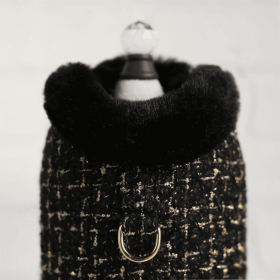 Chantel Tweed Dog Coat (Color: Bubblegum Pink, size: SM)