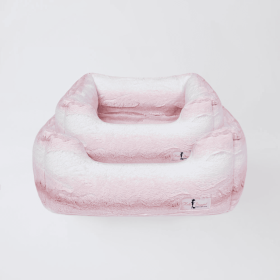 Cashmere Dog Bed (Color: Pink Angora, size: large)