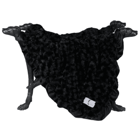 Ruffle Baby Dog Blanket (Color: Black, size: large)
