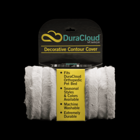 DuraCloud Orthopedic Pet Bed and Crate Pad Contour Cover (Color: silver, size: X-Small)