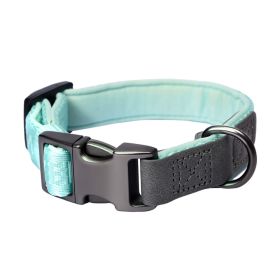 Dog Chain Crystal Artificial Diamondoid Dog Collar Walking Metal Chain Collar With Secure Buckle (Option: Mint Green-Large)