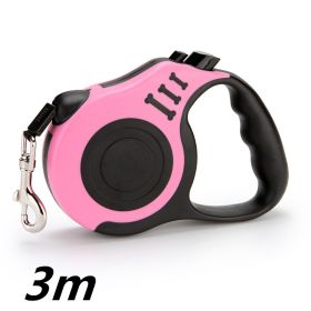 Dog Harness; large dog training tactical chest strap; K9 pet chest strap; vest type reflective dog rope; explosion-proof impulse traction (Option: Pink-3m)