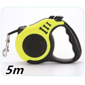 Dog Harness; large dog training tactical chest strap; K9 pet chest strap; vest type reflective dog rope; explosion-proof impulse traction (Option: Yellow-5m)